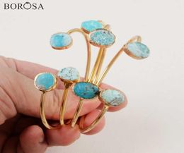 Bangolatura a mano blu naturale di pietra blu naturale di blu naturale turchese naturali braccialetti per donne bracciali ciondoli cl260