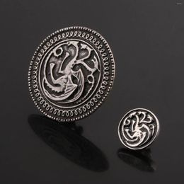 Brooches House Targaryen Dragon Pin Brooch A Song Of And Fire Metal Badge For Backpacks Aesthetic Jackets Accessories Gift