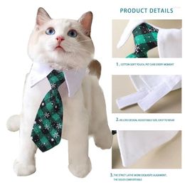 Dog Apparel Elegant Cat Tie Wedding Collar Checked Pet Puppy Collars Pograph Props