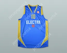 CUSTOM NAY Mens Youth/Kids TAL BURSTEIN 10 MACCABI TEL AVIV ISRAEL BASKETBALL JERSEY TOP Stitched S-6XL