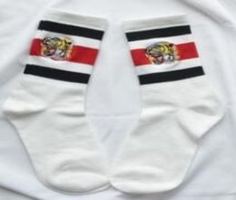 Tiger Embroideried Socks Mens Womens Underwear Skateboard Streetwear Stockings Socks Striped Design Lovers Cotton Blend Athletic S1900467