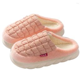 Slippers 2024 In Cotton Women's Winter Home Indoor Couple Wool Shoes Household Confinement Tow Zapatos Mujer