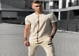 Quick Dry Running Shirt Gym Tshirt Sport T Shirt Men Fitness Bodybuilding Letter Printed Tshirt Male Workout Jogging Tees Tops2329398