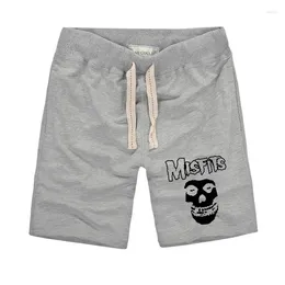 Men's Shorts The MISFITS High Quality Summer Fashion Skull Printed Casual Fitness Cotton Knit Short Pants Plus Size S-2XL