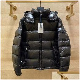 Mens Plus Size Outerwear Coats Puffer Jacket Winter Down Coat Hooded 3Xl 4Xl Designer Jackets Long Zipper Pocket Windbreaker Duck Thic Dhvv9