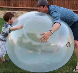 40-70CM Blowing Round Ball Creative Baby Bath Big Light Ball Toy Transparent Bubble Ball Filled Balloon Party Decoration Globos 240430