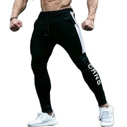 Pantaloni magri casual uomini joggers pantaloni per palestra di fitness trackpants autunno maschio running sports cotone abbigliamento sportivo 240422