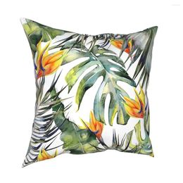 Pillow Tropical Garden Palm Leaves Case Home Decorative Leaf Green Cover Throw For Sofa Double-sided Printing