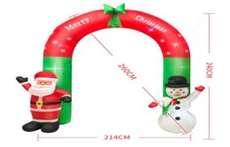 LED Christmas Decorations Inflatable Model Xmas Scene Decoration Ornaments Santa Claus Snowman Home Garden Entrance Welcome Arch X7638001