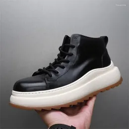 Casual Shoes Design Genuine Leather Thick Sole Heighting Retro Men Luxury Sneakers Youth Outdoor Work Sport Male 5A