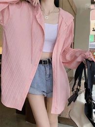 Women's Jackets Sun-proof Women Hooded Street Style Harajuku Baggy Lady Summer Sun-protection Casual Korean Clothing Simple Pure
