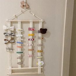 Nordics Hairband Storage Belt Barrette Organizer Hair Clips Storage Hair Holder DIY Decoration Wall Hanging Home Decor 240423