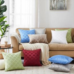 Pillow 2pcs Diamond Jacquard Cover Spring Summer Thin Chair Sofa Throw Zipper Easy Cleaning Pillowcase Home Decor