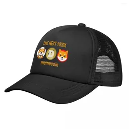 Ball Caps Memecoin The Next 1000x Funny Baseball Mesh Hats Sun Sport Unisex