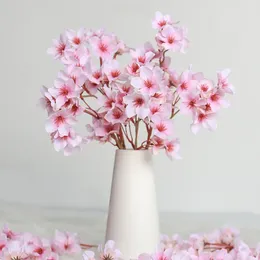 Decorative Flowers 1PC Silk Peach Blossom Branch Artificial Flower For Wedding Party Home Decoration