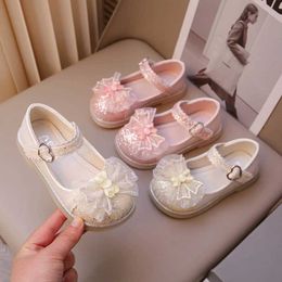 Sandals Girls Shoes Spring Autumn New Childrens Little Girl Princess Soft Soles Comfortable Single Glass H240504