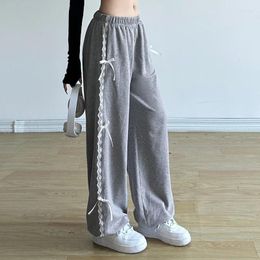 Women's Pants Linen Women 2024 Clothes Pantalones Y2k Coquette Japanese 2000s Style Cargo Sweatpants Aesthetic Pant Sets Casual