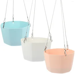 Vases 3 Sets Hanging Basket Basin Organiser Large Decorative Baskets Outdoor Decorations Small Decorate Hangers For Plants