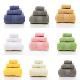 100% Cotton Towels Set Highly Absorbent Bath Towel Washcloths 3 pcs Hand Home el adult bath towel 240420
