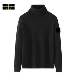 plus size coat Designer sweater plush thickened stone men's ialand women's solid color high collar base coat is land men's fashion Paris t street long sleeve sweater 275J