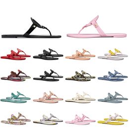 Top OG Original Miller Beach Soft Sandals Famous Designer Women Classics Leather Flip Flops Slides Luxury Lady Black White Yellow Pink Red Quality Slippers Sandale