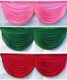 Party Decoration High Qaulity Ice Silk 20ft Wedding Backdrop Curtain Swag Table Clothskirt Decor 6 Metre Long1140288