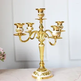 Candle Holders Valentines Living Room Decoration Holder Home Accessories Luxury Sculptures Velas Centerpieces