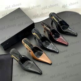 AAA+Top Designer Heels Trate Shoes Leopard Lee Lee Mirror Patent Slingback Упомянуты