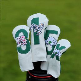 Masters souvenir Golf Club #1 #3 #5 Wood Headcovers Driver Fairway Woods Cover PU Leather Head Covers 240430