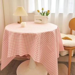 Table Cloth Flannelette Tablecloth Ins Idyllic Little Fresh Student Dormitory Desk Round Tea Cover Towel Black