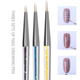 Nail Art Kits Set Sequined Drawing Pen Colour Painting 3D Tips Acrylic UV Gel Brushes Design Manicure Tools