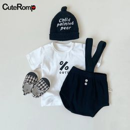 Cotton Suspender Casual shorts pp pants Korean bebebe Baby summer clothes jumpsuits for girls boy bloomers bottoms 240423