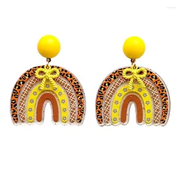 Dangle Earrings Top Sale Fashion Colourful For Women Accessories Yellow Earring Bowknot Pendientes In Acrylic Earings
