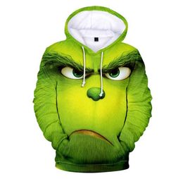 Anime Grinch men039s Hoodie fashion home 3D Hoodie green xxs4xl6106039