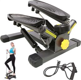 300LBS Weight Capacity Mini Stepper for Full Body Workout Adjustable Step Height Smooth and Quiet Machine Men Women 240416