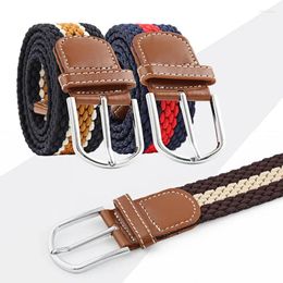 Belts Trendy Waistband Youth Needle Buckle Woven Belt Elastic And Stretchable Plain Weave