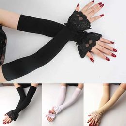 Sleevelet Arm Sleeves Elastic arm sleeves for womens driving gloves sun protection long finger lace DIY covering sexy Q240430