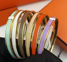 NEW designer bracelets women brand bracelet jewelry fashion accessories enamel titanium steel man gold plated bangle party wedding valentine's day gift