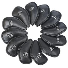 Golf Iron Head Covers Value 12 Piece Set Synthetic Leather Deluxe Club Headcover Universal Fit Main Iron Clubs 240430