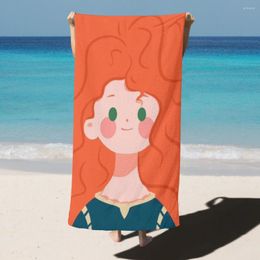Fairy Tale Princess Beach Towel Poncho Summer Bathing Towels Cover-ups Quick Dry Sand Free Yoga Spa Gym Pool