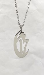 ICP Large Chapter 17 Ouija Macc Juggalo Pendant Charms Stainless Steel NK Curb Chain Necklace 4mm 1832 Inch Silver4779108