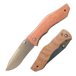 ZF-304 3CR Steel Blade Wood Handle 7.75'' Folding Knife Outdoor Camping Hunting MultiTool Survival EDC Pocket Knife