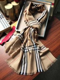 Hot Selling New Top Designer Scarf Fashion Brand 100% Cashmere Scarf Winter Men's and Women's Long Scarf Size 180x30cm Christmas Gift