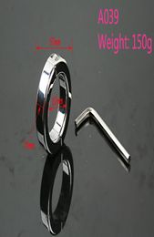 A039 High qualitiy Stainless steel Scrotal loadbearing ring The cock penis JJ ring Testicular bondage device 150G adult produc6952695