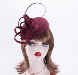 Berets Lawliet Teardrop Womens Vintage Look Wool Felt Ostrich Quills Fascinator Hat Cocktail A569Berets BeretsBerets5388702