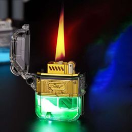 Waterproof Luminous Quicksand Kerosene Lighter Colours Outdoor Windproof Cigarette Lighter