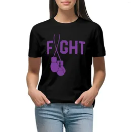 Women's Polos Cute Pancreatic Cancer Awareness Survivor Fighter Ribbon T-shirt Female Clothing Graphics Western T Shirts For Women