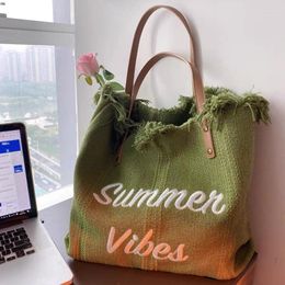 Shoulder Bags 2024 Beach Travel Tote Large Fashionable Simple Mummy Bag Capacity Trendy Handbags For Women