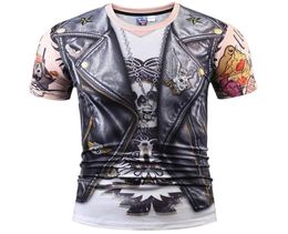 3D T shirts Designer Stylish 3d Tshirt MenWomen Tops Print Fake Leather Jacket T shirt 3d Summer Tees Shirts9674520