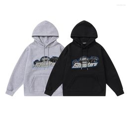 Men's Hoodies London Fleece Thick Hoodie Men Woman Blue Tiger Towel Embroidery Shooters Pullovers High Quality Hooded Sweatshirts1552723